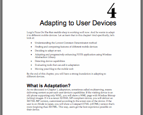 Chapter 4: Adapting to User Devices